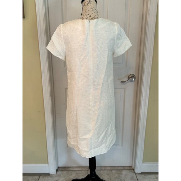Kate Spade Gail Sheath Dress Cream Linen Blend Embellished Beads Pockets Lined 6 - Picture 4 of 14